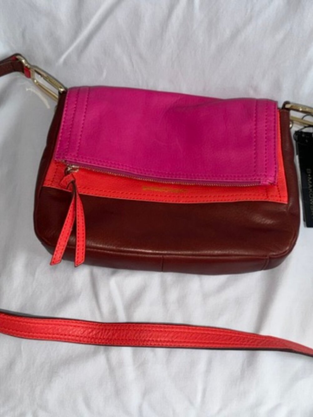 B. Makowsky Multi-Color Leather Crossbody Bag